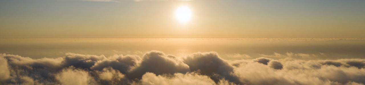 Sun above the clouds captured by Dan Meyers