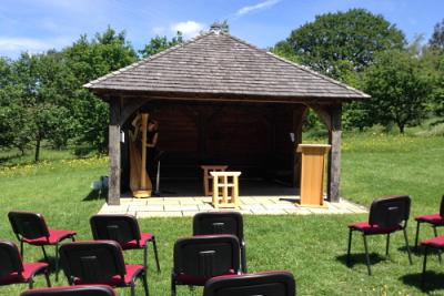 Westall Park the Gazebo for the service