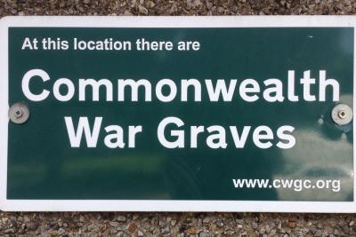 St Paul's cemetery Commonwealth War Graves sign