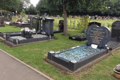 Lentons Lane Cemetery kerb graves