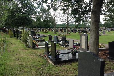 Lentons Lane Cemetery modern headstones