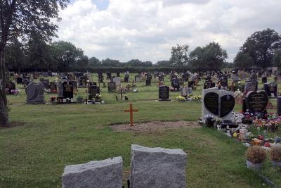 Lentons Lane Cemetery main area of graves