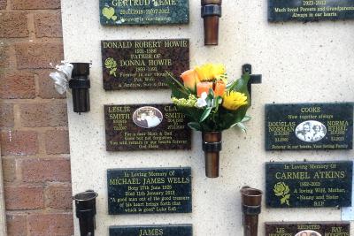Robin Hood Crematorium wall plaques
