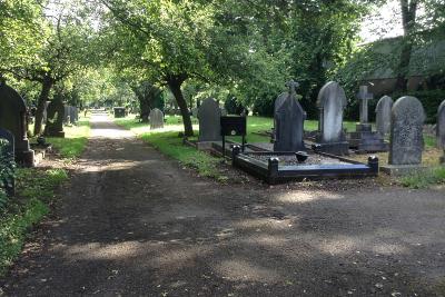St Paul's cemetery beautiful tree-lined walkway
