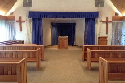 Woodland Crematorium chapel interior
