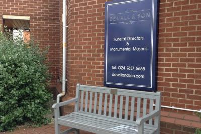Devall & son Funeral Director - resting bench