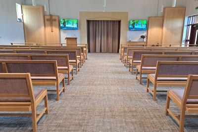 Cam Valley Chapel aisle to the Catafalque