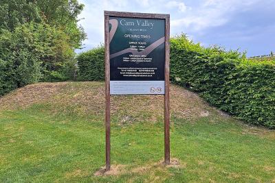 Cam Valley Crematorium entrance sign