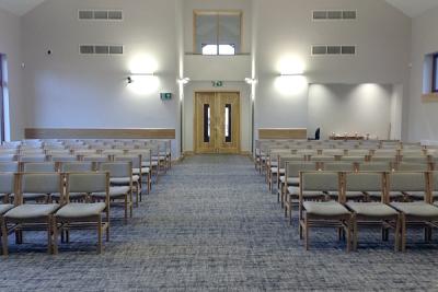 Mercia Forest Crematorium chapel looking to front door