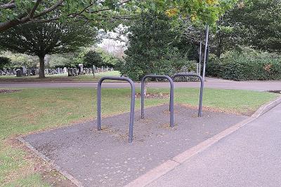 Widney Manor Cemetery bicycle stands