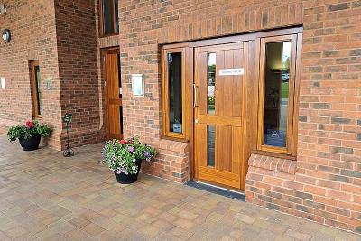Gedling Crematorium's waiting room entrance