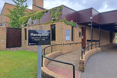 Streetly Crematorium - East chapel - Bereavement office location signpost