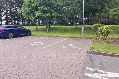 Streetly Crematorium - two additional (of the six) disabled car park bays close to both chapels