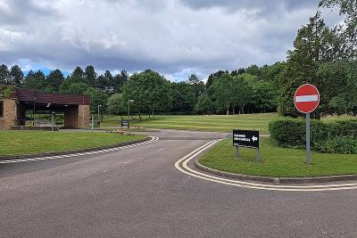 Streetly Crematorium turn right past the (West) Chapel and into the main car park