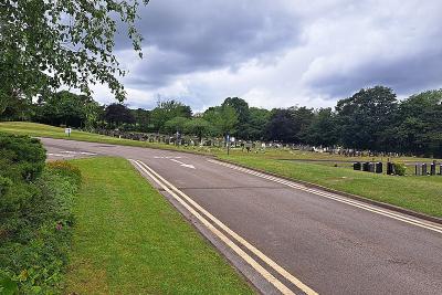 Streetly Crematorium - follow the one way road system to the car park