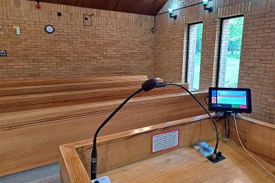 Streetly Crematorium - East chapel view from the lectern
