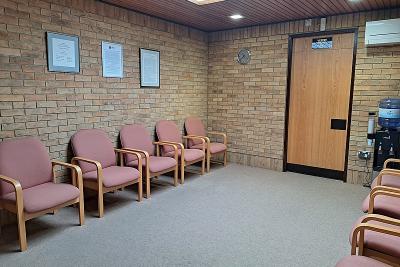 Streetly Crematorium - East chapel waiting room (opposite side view)