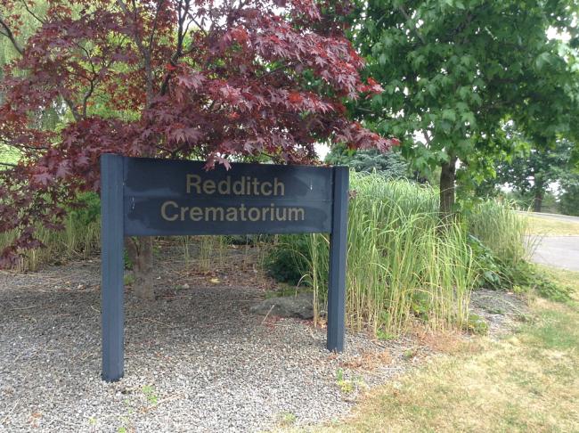 Redditch Crematorium sign 